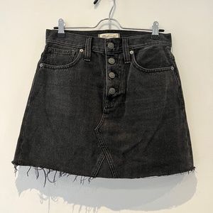 Madewell Black Denim Mini Skirt